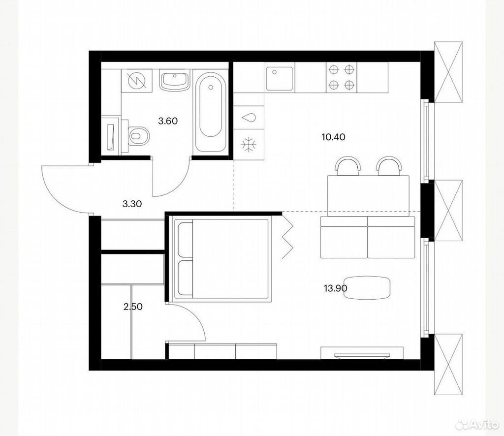 m. Medvedkovo: Apartment, 1-rooms