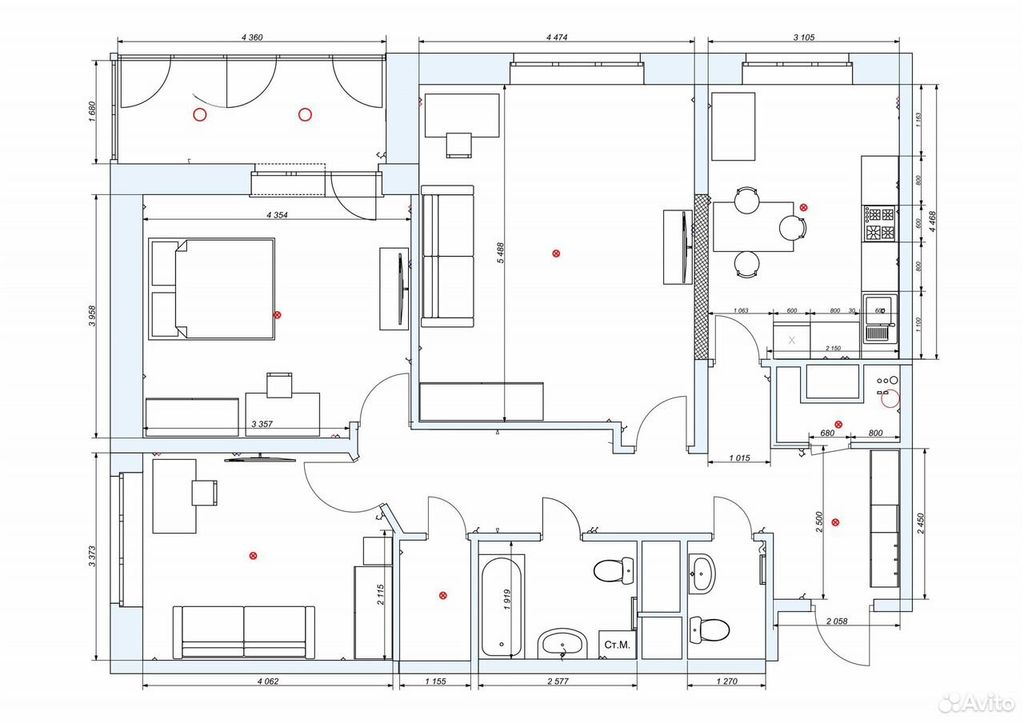 m. Kotelniki: Apartment, 3-rooms