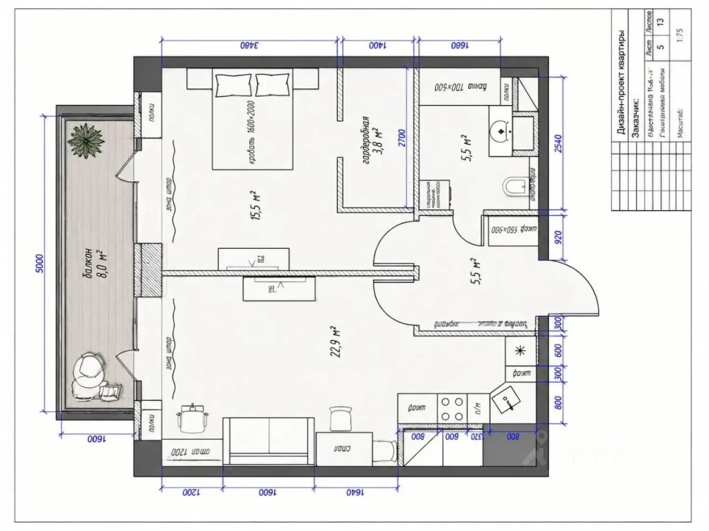 m. Serpukhovskaya: Apartment, 2-rooms