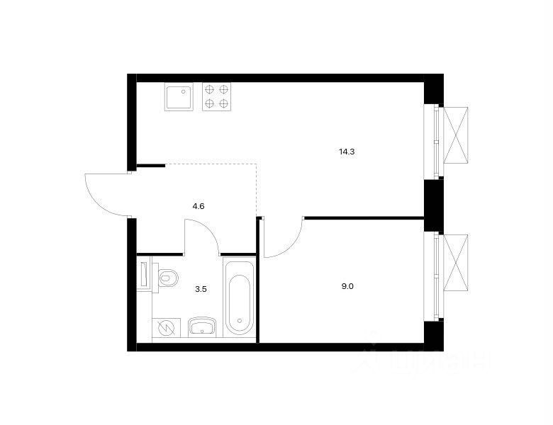 m. Pervomayskaya: Apartment, 1-rooms