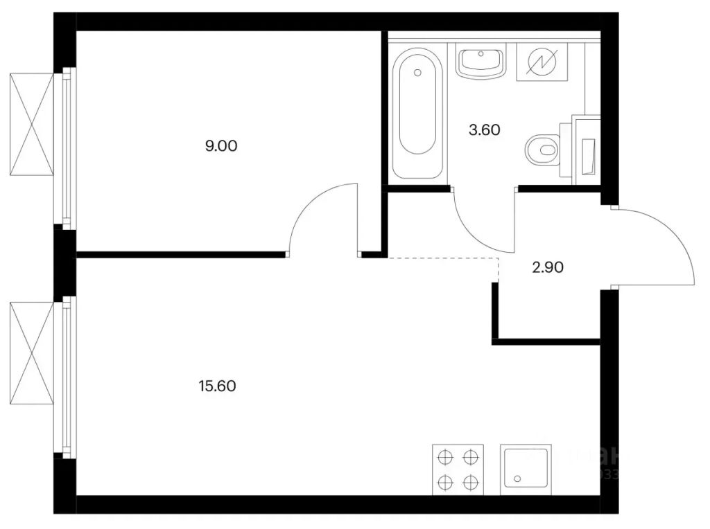 m. Volgogradsky prospekt: Apartment, 1-rooms