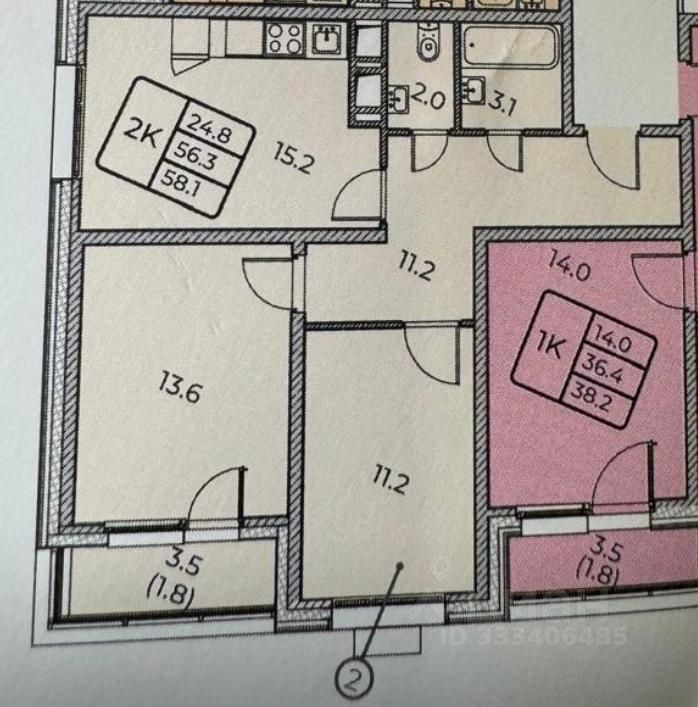 m. Oktyabrskoe pole: Apartment, 2-rooms
