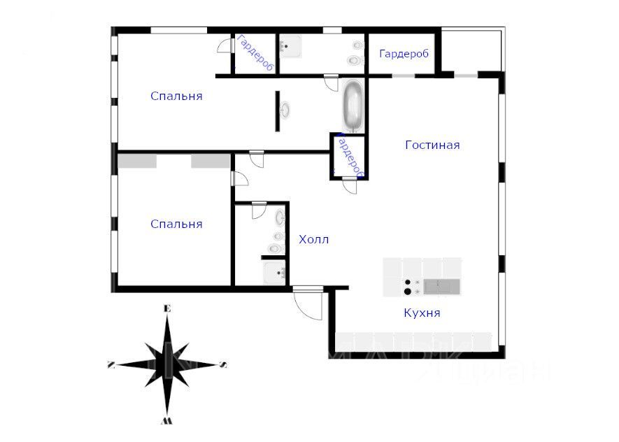 m. Tsvetnoy bulvar: Apartment, 3-rooms