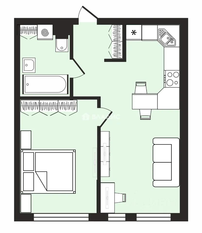 m. Ozernaya: Apartment, 1-rooms