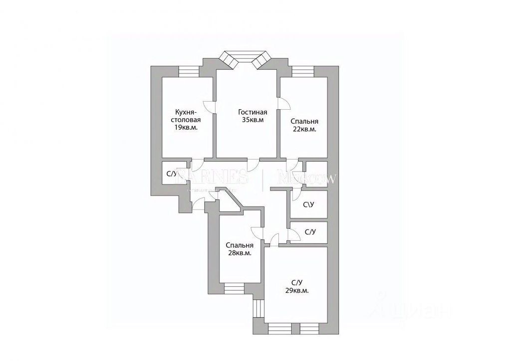 m. Kropotkinskaya: Apartment, 4-rooms