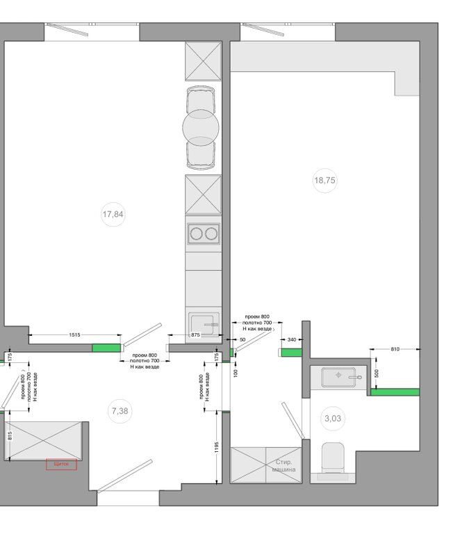 m. Ulitsa 1905 goda: Apartment, 2-rooms