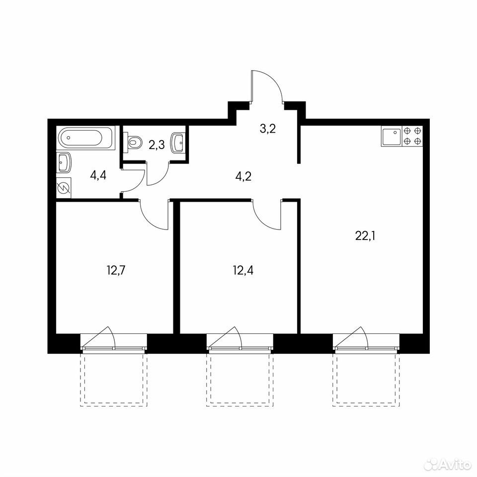 m. Grazhdanskaya: Apartment, 2-rooms
