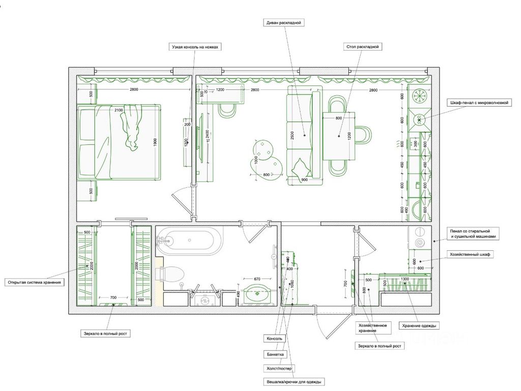 m. Shelepikha: Apartment, 2-rooms