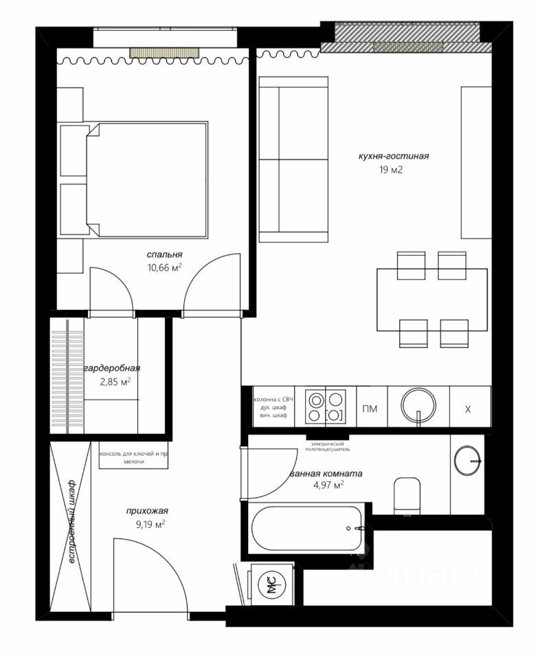 m. Bagrationovskaya: Apartment, 2-rooms