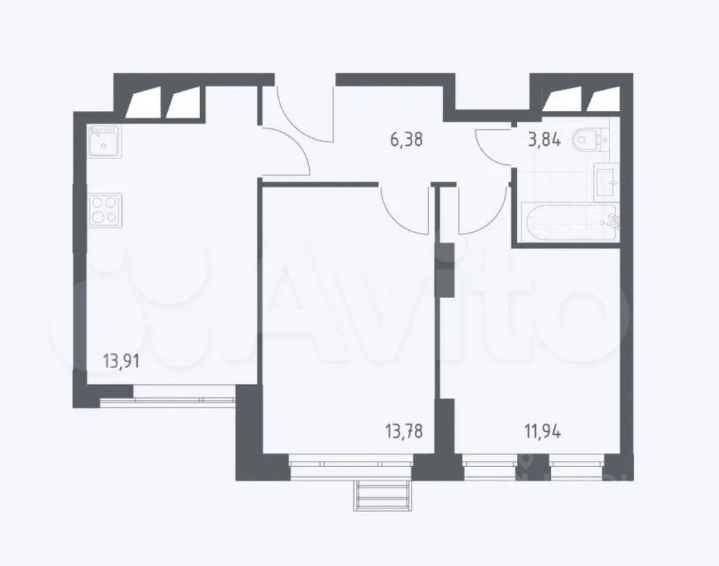 m. Strogino: Apartment, 2-rooms