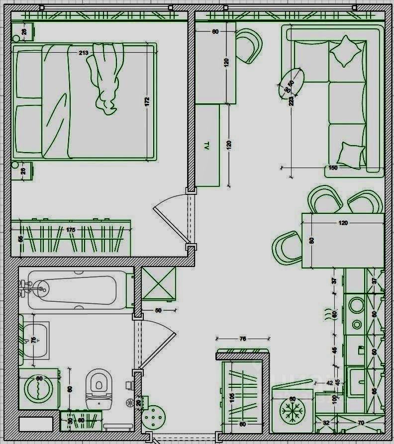 m. Lokomotiv: Apartment, 1-rooms