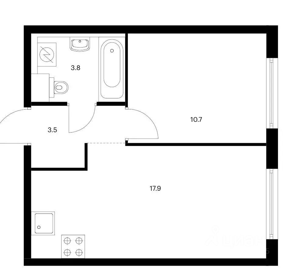 m. Kuntsevskaya: Apartment, 1-rooms
