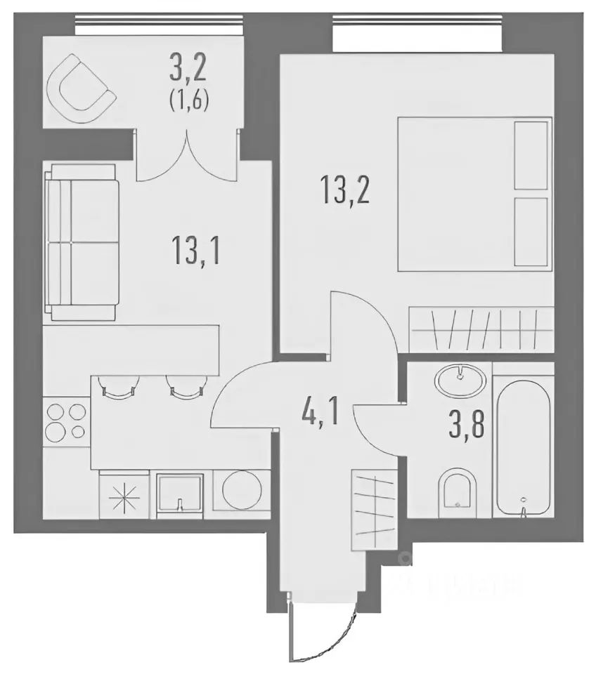 m. Stakhanovskaya: Apartment, 1-rooms