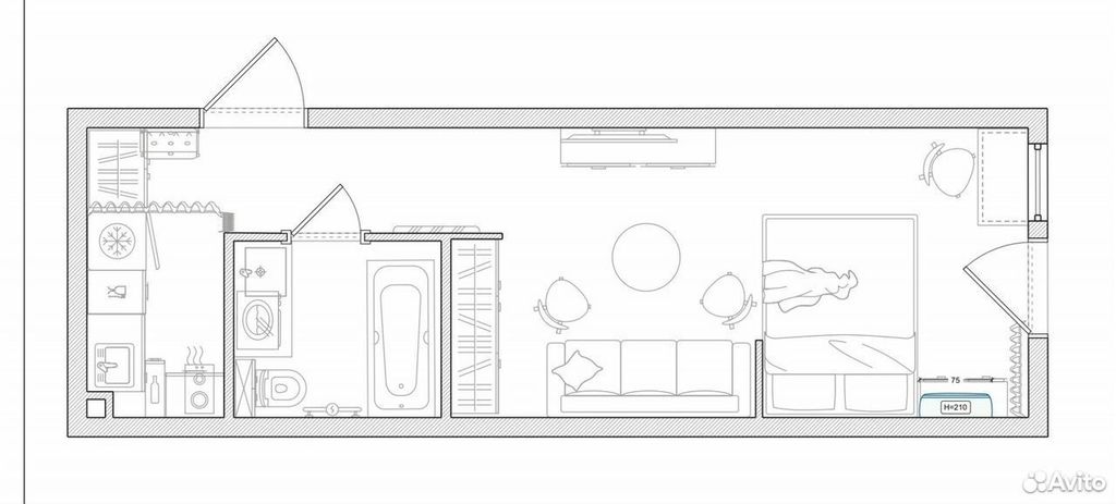 m. Volgogradsky prospekt: Apartment, studio