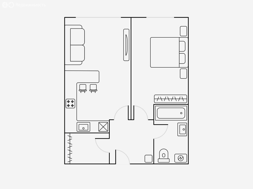 m. Bagrationovskaya: Apartment, 2-rooms