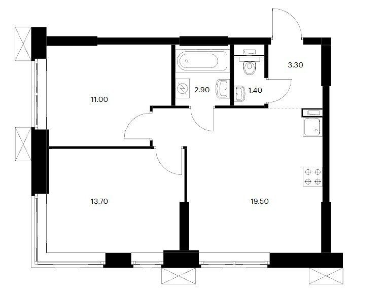 m. Streshnevo: Apartment, 2-rooms
