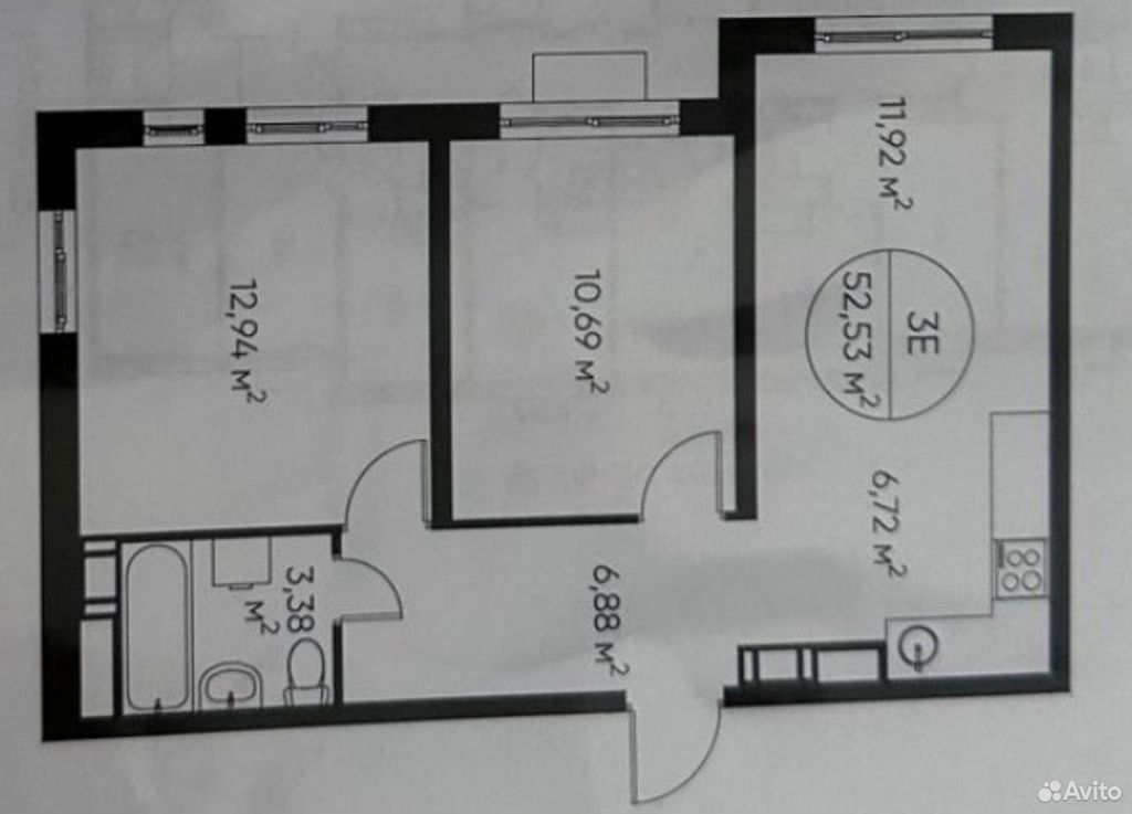 m. Nekrasovka: Apartment, 2-rooms