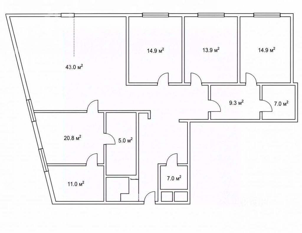 m. Delovoy tsentr (Vystavochnaya): Apartment, 5-rooms