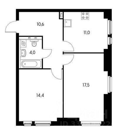 m. Mitino: Apartment, 2-rooms