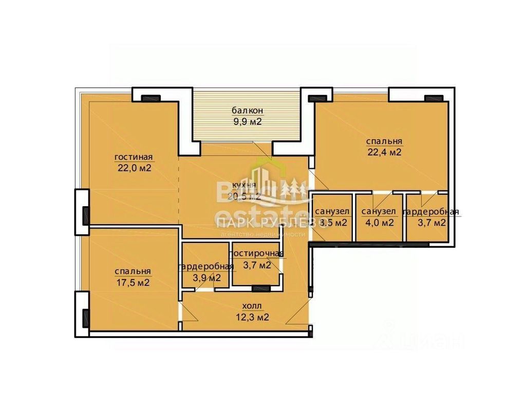 m. Myakinino: Apartment, 3-rooms