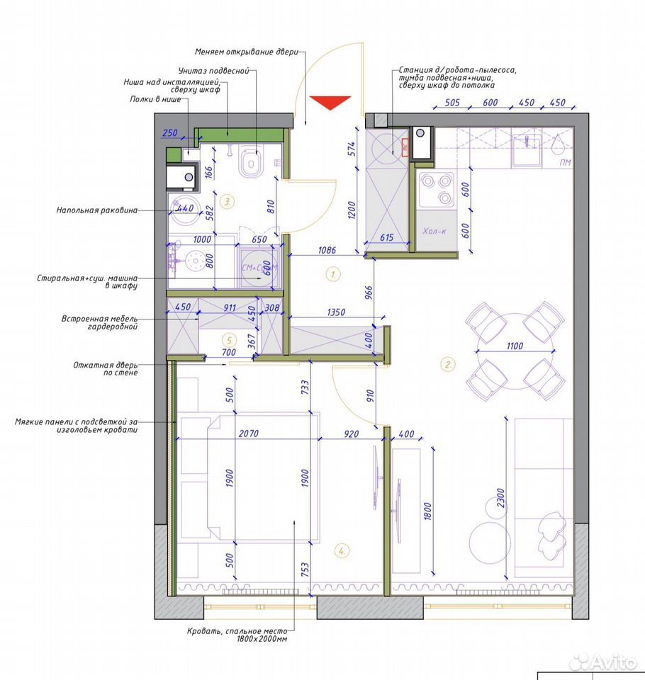 m. ZIL: Apartment, 1-rooms