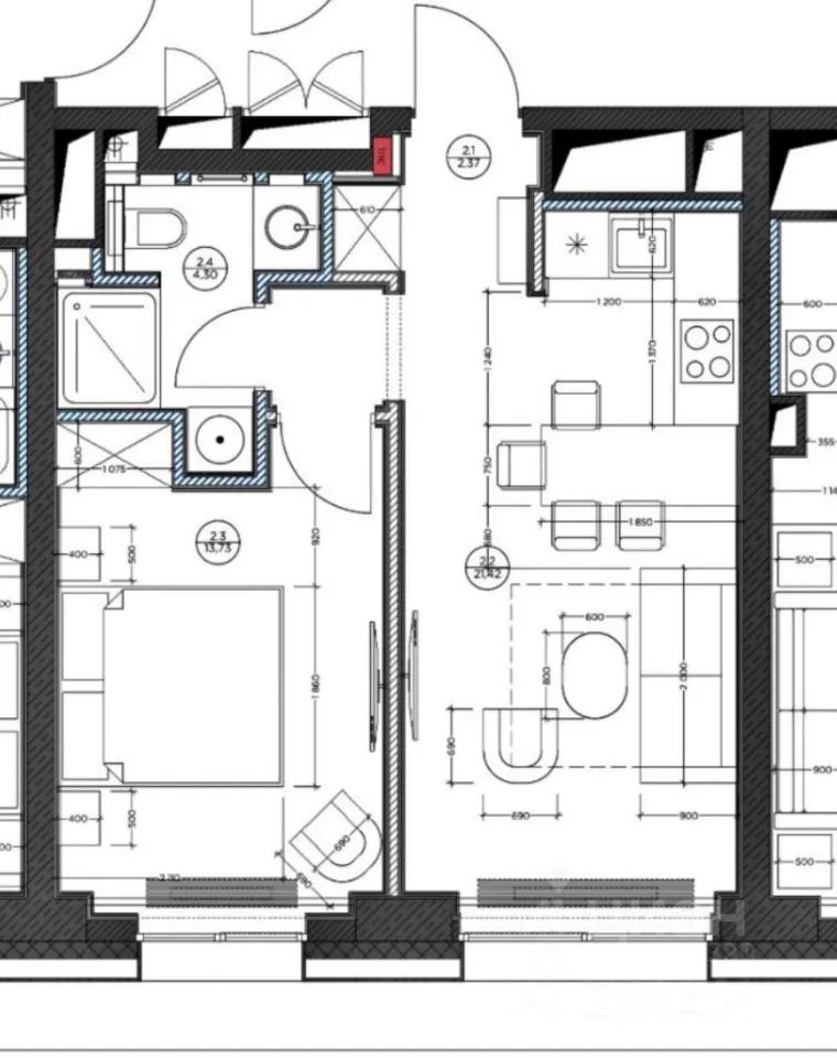 m. Fili: Apartment, 2-rooms