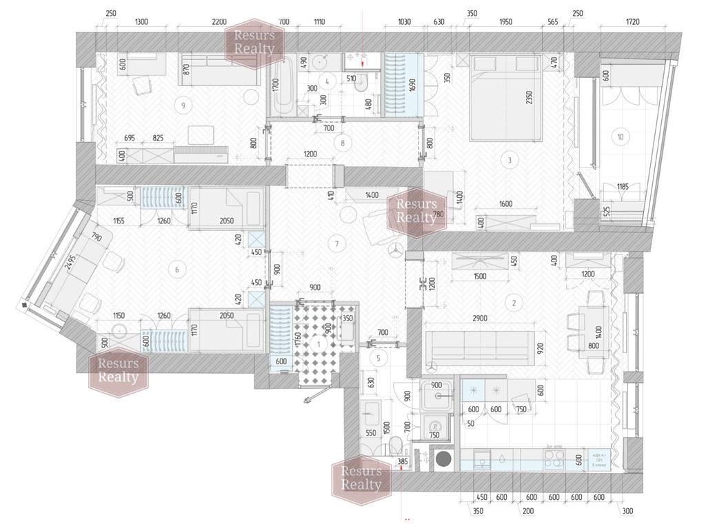 m. Kropotkinskaya: Apartment, 4-rooms