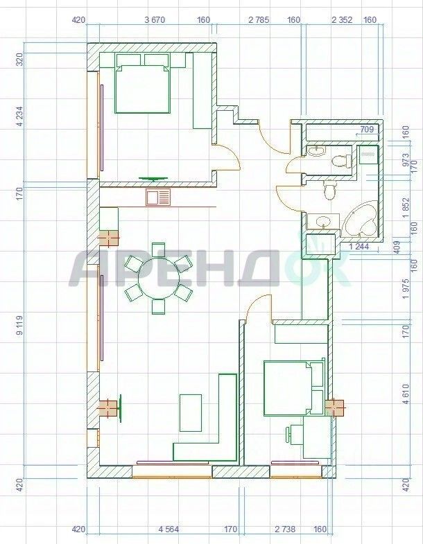 m. Lomonosovsky prospekt: Apartment, 3-rooms