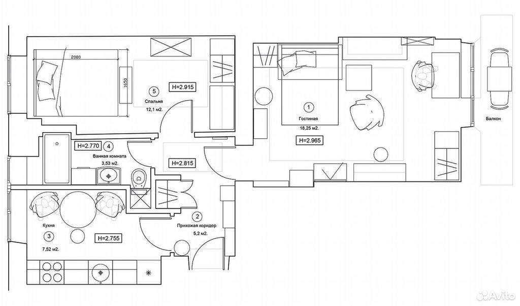 m. Barrikadnaya: Apartment, 2-rooms