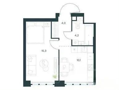 m. Kozhukhovskaya: Apartment, 1-rooms