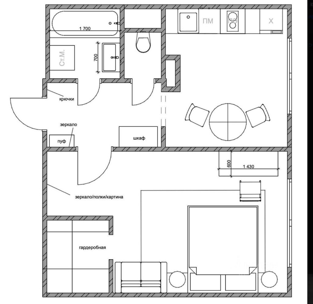 m. Novye Cheremushki: Apartment, 1-rooms