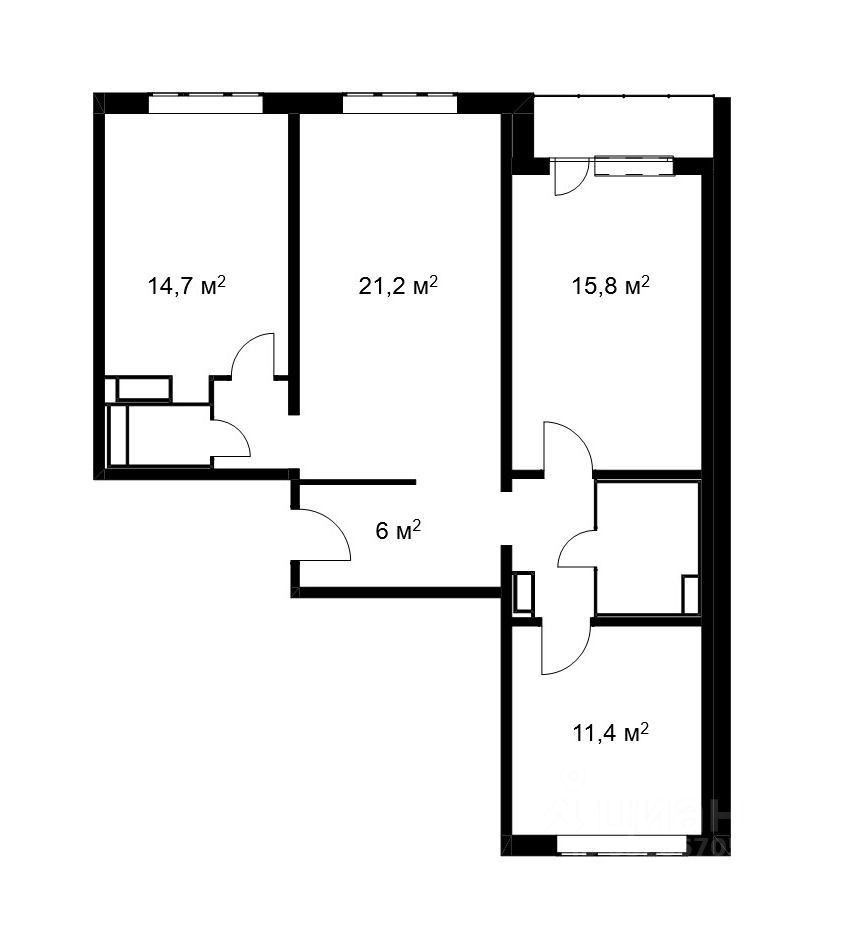 m. Bulvar Dmitriya Donskogo: Apartment, 3-rooms