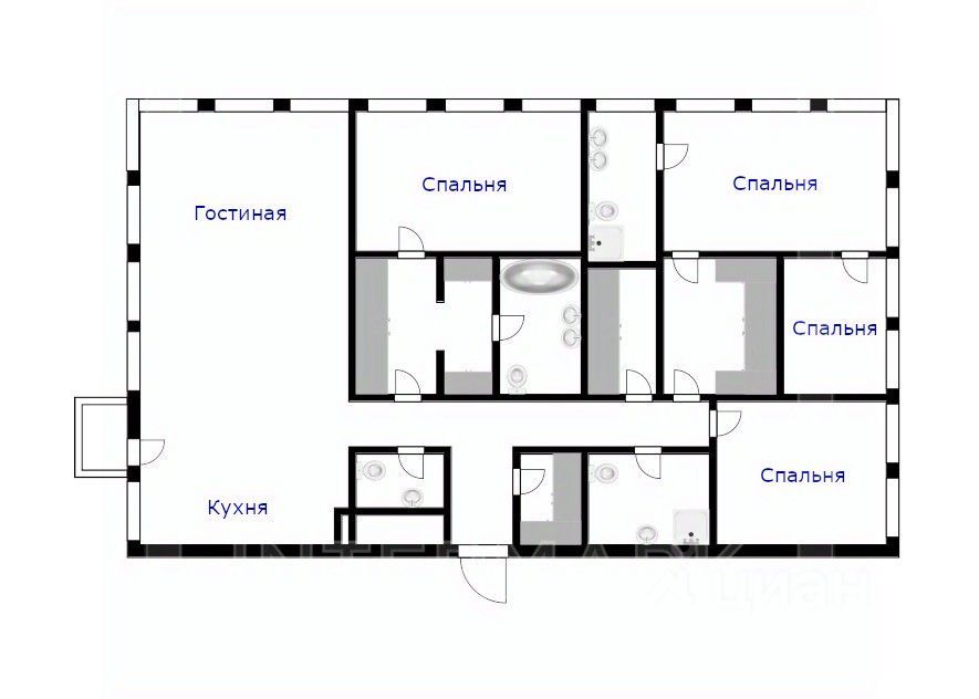 m. Ulitsa 1905 goda: Apartment, 5-rooms