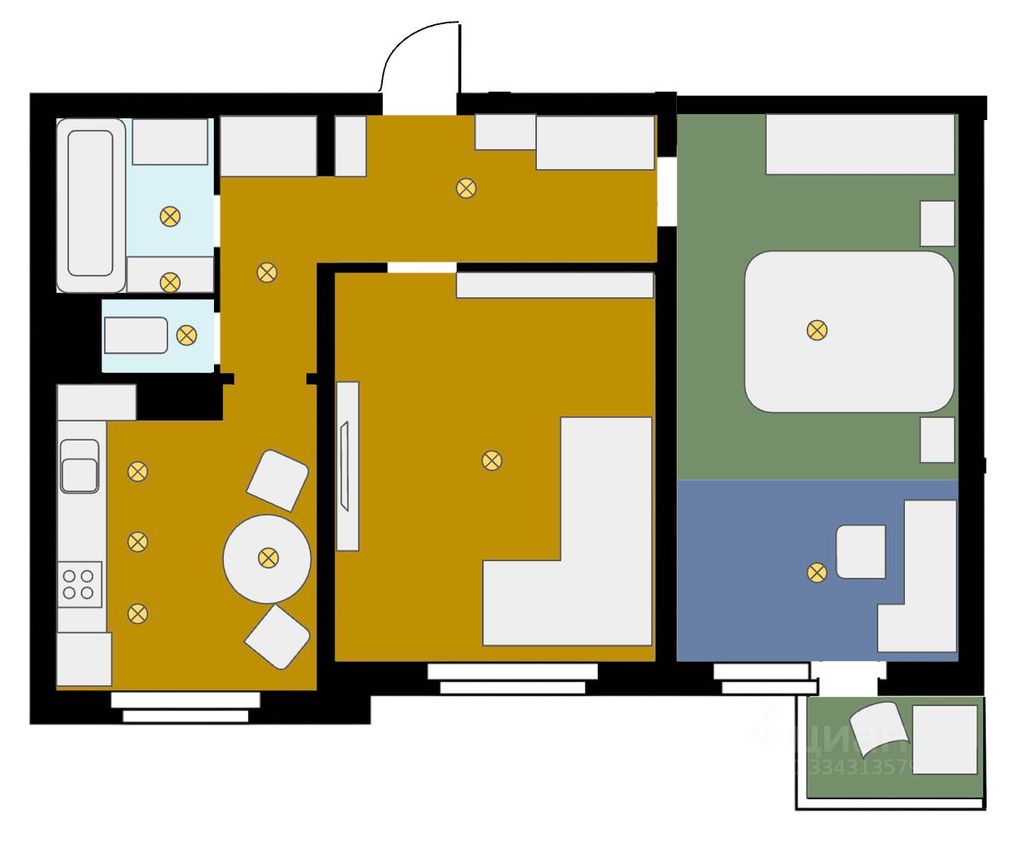 m. Ramenki: Apartment, 2-rooms