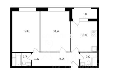 m. Schukinskaya: Apartment, 2-rooms
