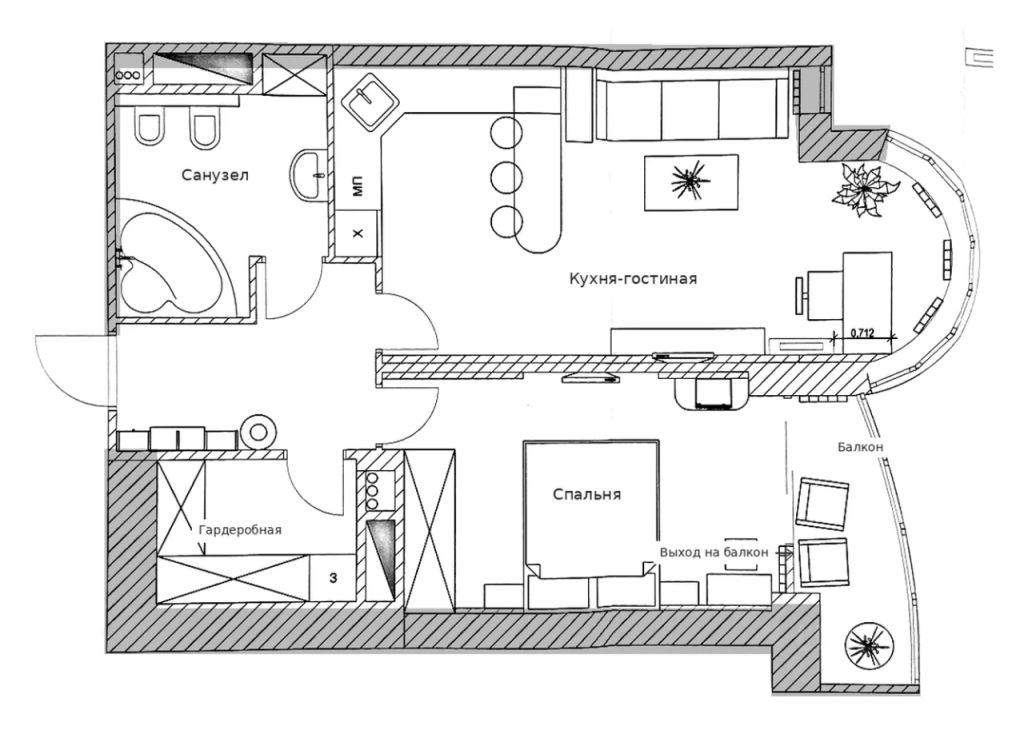 m. Novatorskaya: Apartment, 2-rooms