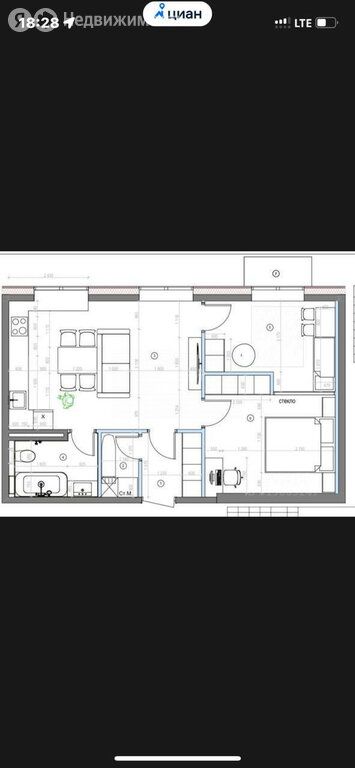 m. Park Pobedy: Apartment, 2-rooms