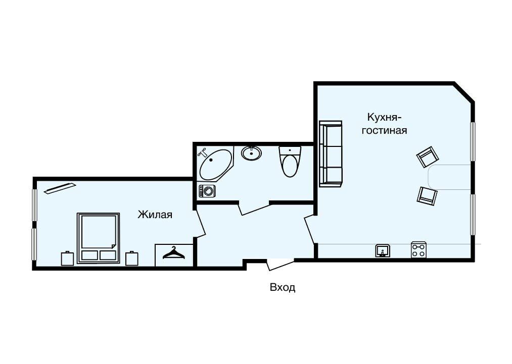 m. Mayakovskaya: Apartment, 2-rooms