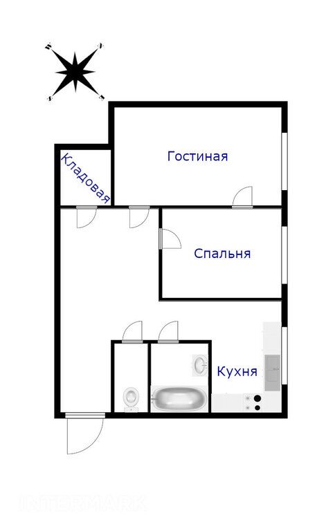 m. Barrikadnaya: Apartment, 2-rooms