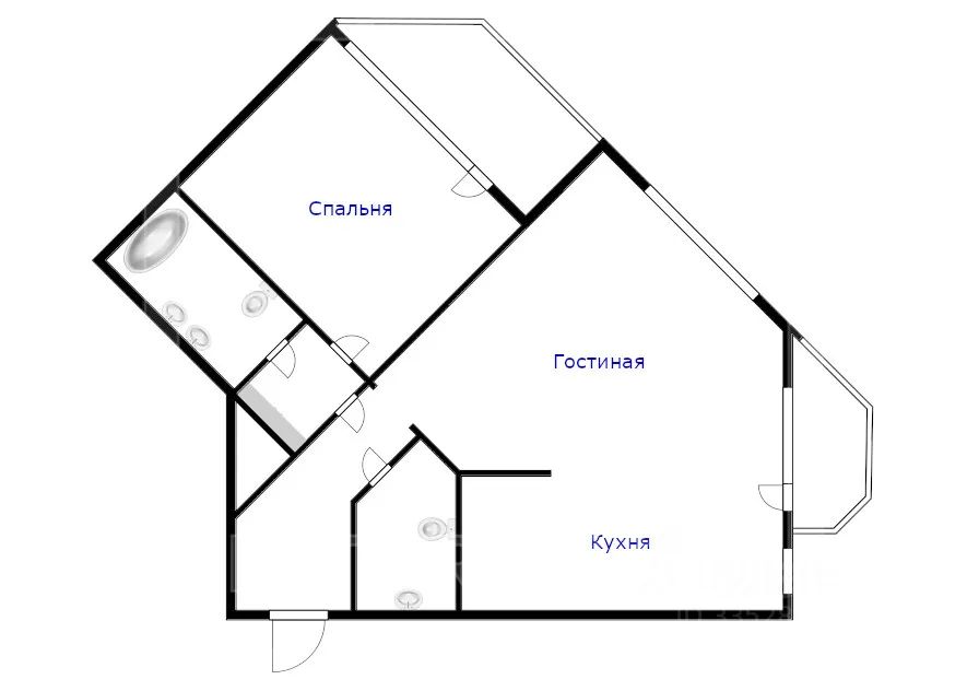 m. Michurinsky prospekt: Apartment, 2-rooms