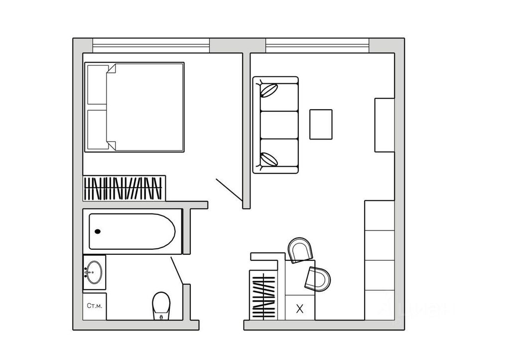 m. Kotelniki: Apartment, 1-rooms