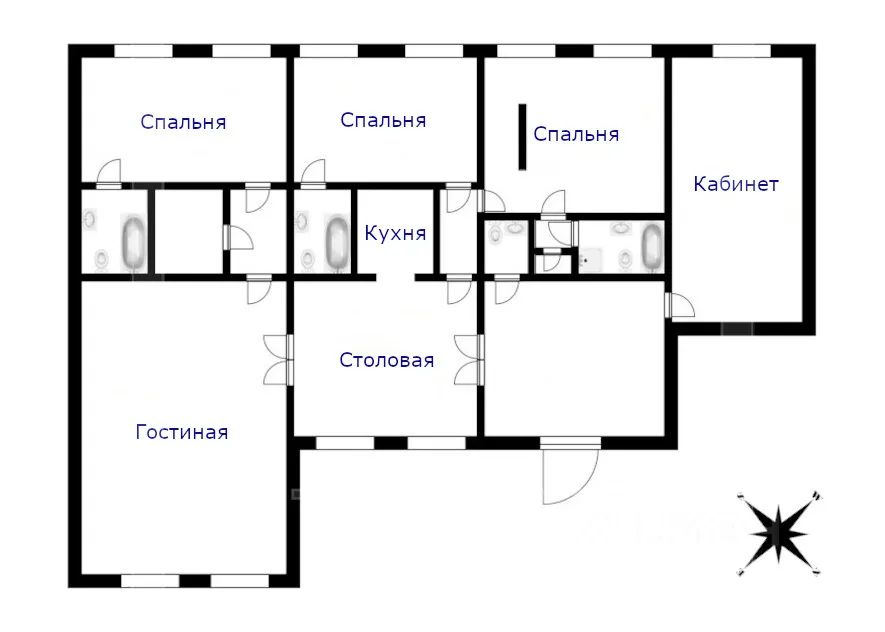 m. Frunzenskaya: Apartment, 5-rooms