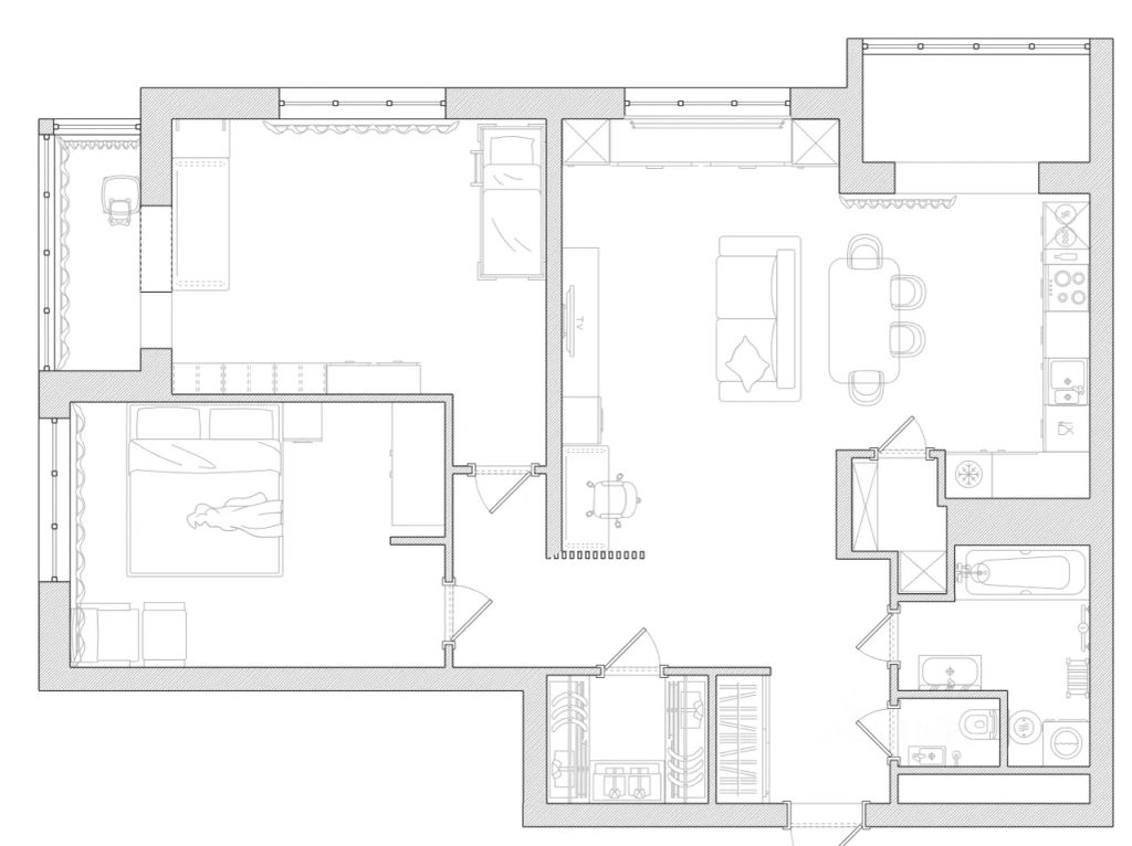m. Khimki: Apartment, 2-rooms