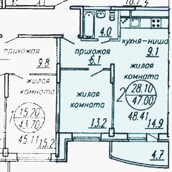m. Vodniki: Apartment, 1-rooms