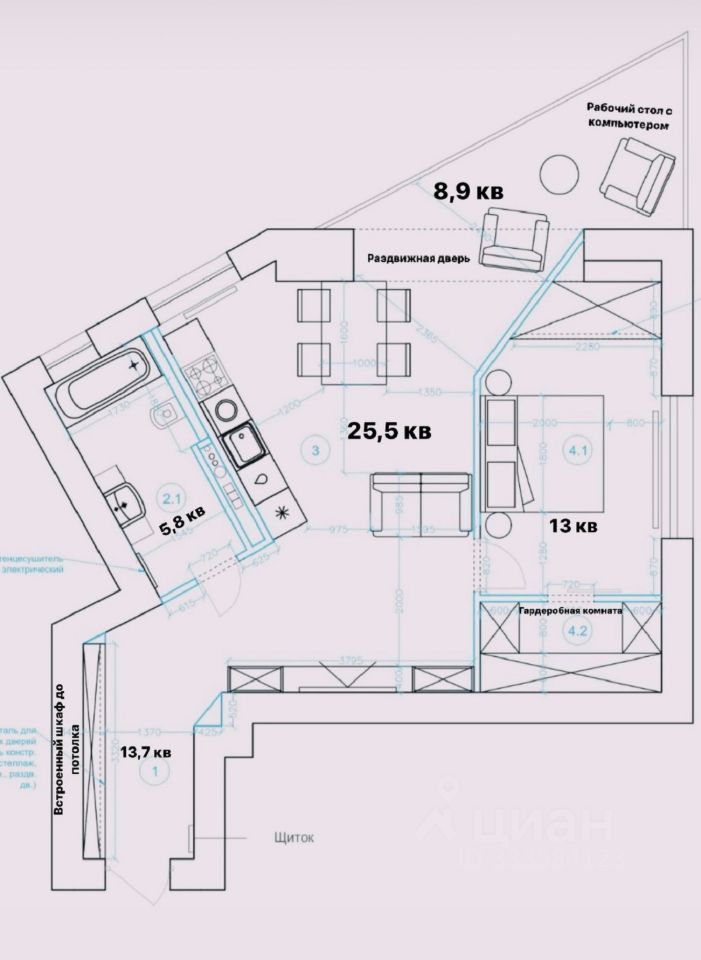 m. Timiryazevskaya: Apartment, 2-rooms