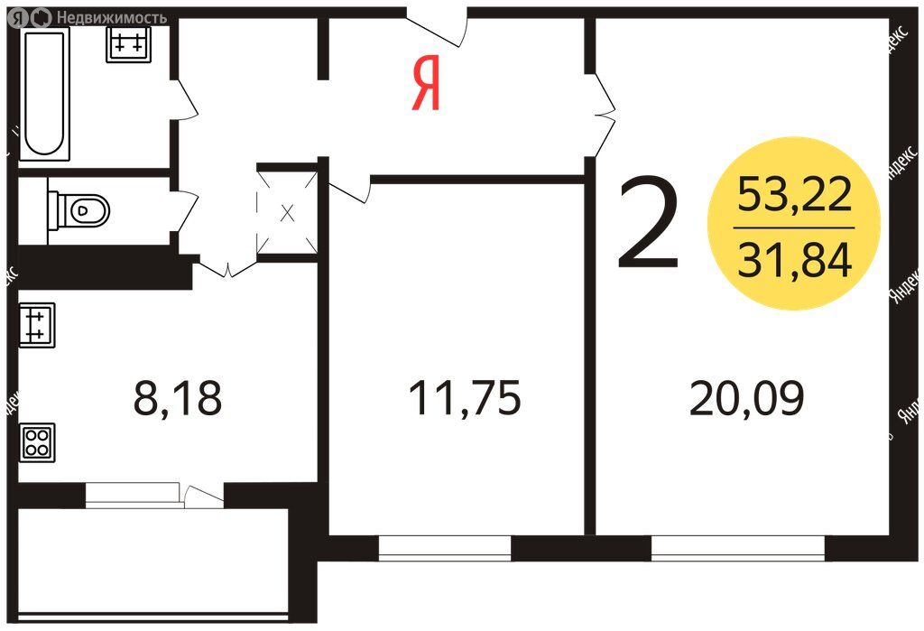 m. Mnevniki: Apartment, 2-rooms