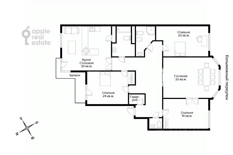 m. Kropotkinskaya: Apartment, 4-rooms