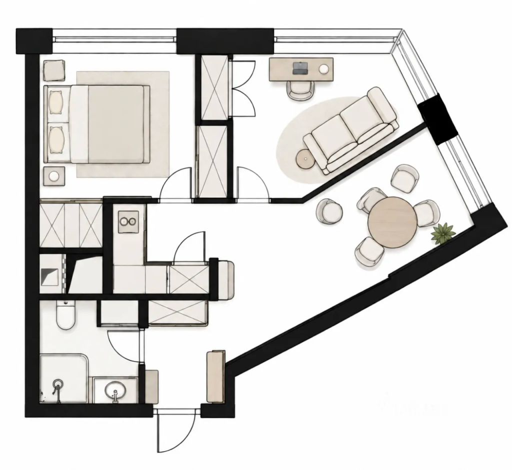 m. Shelepikha: Apartment, 2-rooms