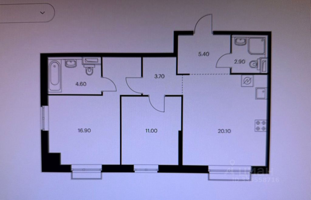 m. Aviamotornaya: Apartment, 2-rooms