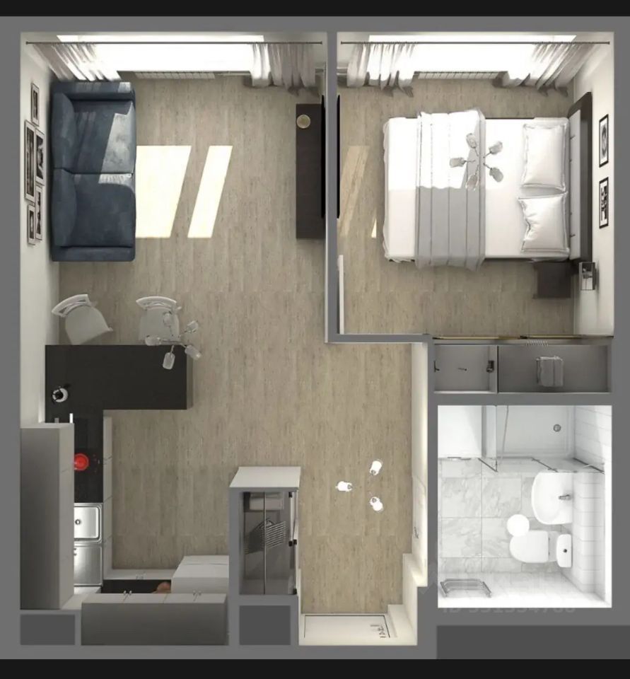 m. Khimki: Apartment, 2-rooms